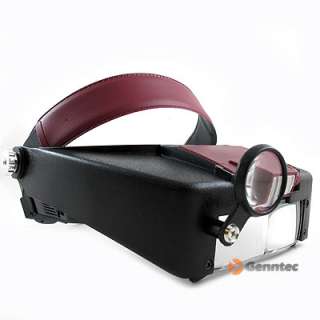 Magnifying Glasses Headset Magnifier 10X Lighted Glass New Tool  