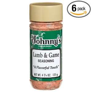 Johnnys Lamb And Game Seasoning, 4.75 Ounce Bottles (Pack of 6)