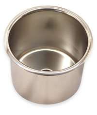Stainless Steel Drop In boat Cup Holder w/ Drain  