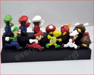 Super Mario Luigi Bowser Waluigi Yoshi 11 Figures Set  