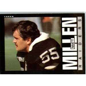  1985 Topps # 295 Matt Millen Los Angeles Raiders Football 