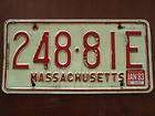 1980 Massachusetts Farm Low 13 License Plate  