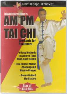 DAVID CARRADINE Learn AM PM TAI CHI Meditation NEW DVD  