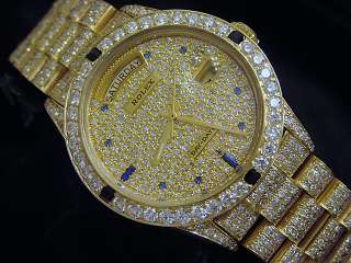 Mens Rolex 18k Gold Day Date President Diamond Watch  