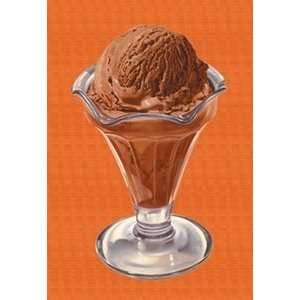 Chocolate Ice Cream   12x18 Framed Print in Gold Frame (17x23 finished 