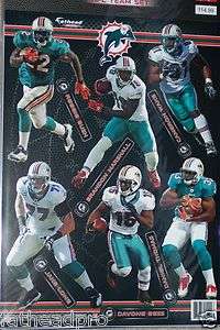 Set of 6 Miami Dolphins Mini Fathead Team Set NFL Official Wall 