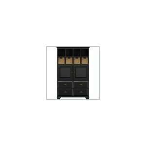  Ava Storage Cabinet with Baskets in Antique Black