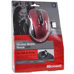 Microsoft Wireless Mobile Mouse 4000 BlueTrack w/Nano Receiver   RED 