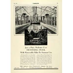 1931 Ad Hitchings Indoor Swimming Pool Removable Sides Construction S 
