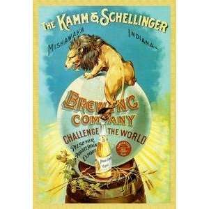 Vintage Art Kamm and Schellinger Brewing Company   Challenge the World 