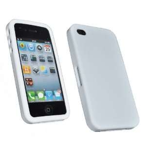 Mobile Palace  White silicone skin case cover pouch holster for Iphone 