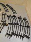   toys curved model railroad train track 3rd rail track lot of 11 pieces