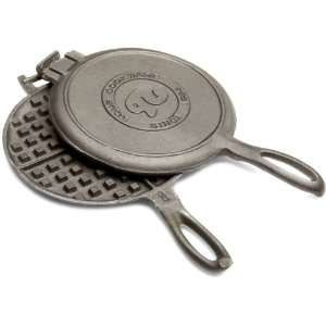   Old Fashioned Waffle Iron, Cast Iron 