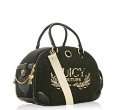 juicy couture black terry doggy couture pet carrier bowler bag