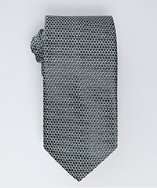 Calvin Klein Collection grey honeycomb slim silk tie style# 319716203