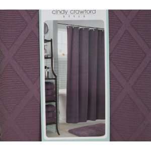   Style Black Plum Diamond Fabric Shower Curtain