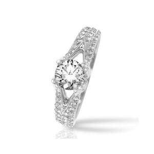 Round Cut Diamond Jewelry 14Kt White Gold Solitaire Engagement 