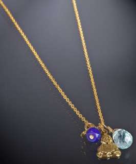 Danielle Stevens gold At Peace buddha charm necklace   up to 