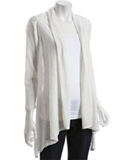 Joie porcelain linen silk Gigi open front cardigan sweater   