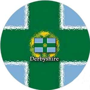  58mm Round Badge Style Fridge Magnet Derbyshire Flag