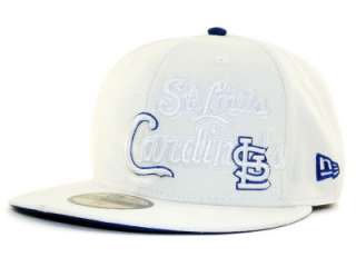 St. Louis Cardinals New Era 5950 hat cap White Blue Fitted 7 5/8 MLB 