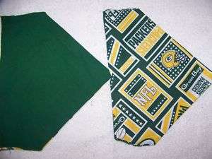 GREEN BAY PACKERS HOMEMADE 2 SIDED DOG SCARF (SMALL)  