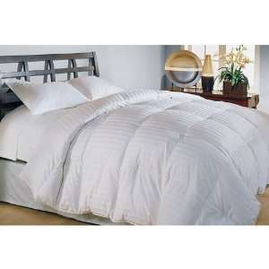   Stripe Medium Warmth White Down Comforter King Size