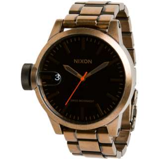 NEW NIXON CHRONICLE Stainless Steel Mens Watch Copper  