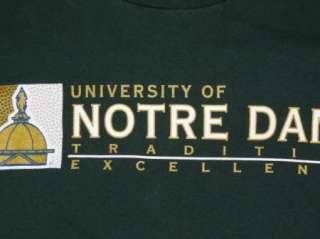 NOTRE DAME t shirt TRADITION OF EXCELLENCE L  