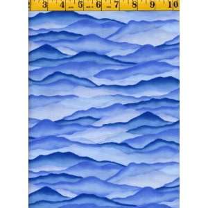  Quilting Fabric Landscape Water and Wave Arts, Crafts 
