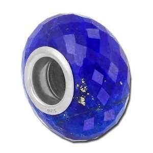   Lapis Lazuli Sterling Silver Large Hole Bead Arts, Crafts & Sewing