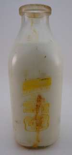 Vintage 1 Quart Milk Bottle Prices Golden Guernsey Dairy  