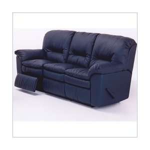 Leather Columbus Icy Blue Tandem Cynthia Leather Reclining Sofa 