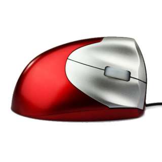   Play Red Ergonomic 3D Upright Horizontal Optical Wired Mouse  