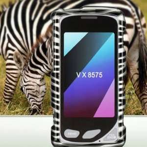 Crystal Hard Black Cover Case with Zebra Design for LG CHOCOLATE TOUCH 