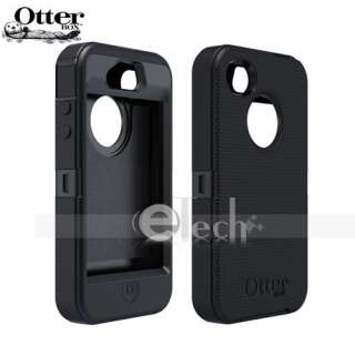 BLACK OTTERBOX DEFENDER 3 LAYER CASE with BELT CLIP HOLSTER for iPHONE 
