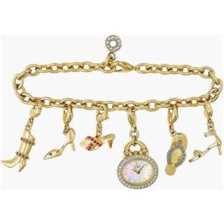 Citizen Ladies Gold Diamond Charm Bracelet Watch $799  