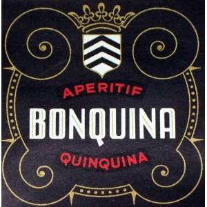   Appetite Aperitif Bonquina Quinquina Label, 1930s 