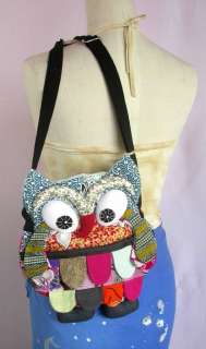 New Thailand Handmade Patchwork Owl Shoulder bag handbag Purse Cute 