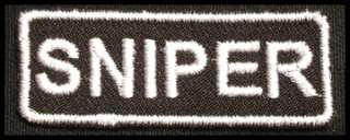 SNIPER Patch for T Shirt Hat Cap Paintball Airsoft 25P  