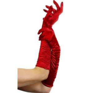 Lets Party By Smiffys USA Temptress Long Red Gloves / Red   One Size