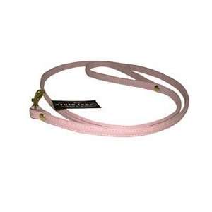  Pink Italian Leather City Girl Dog Lead (4 ft. long, 3/8 