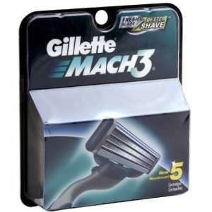 Gillette Mens Mach 3 Razor Replacement Cartridges   5 ct 