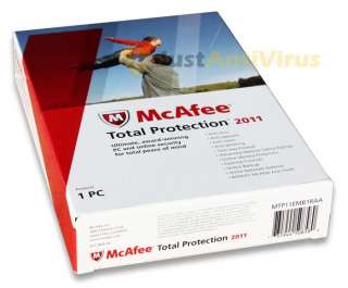 McAfee Total Protection 2011   1 PC ORIGINAL RETAIL BOX  