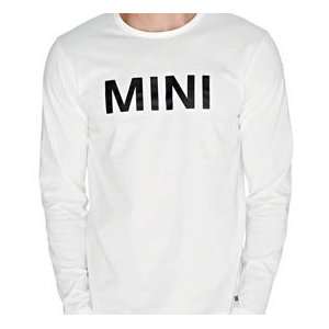   Cooper Mens Long Sleeve Wordmark Tee   White   Size Small Automotive