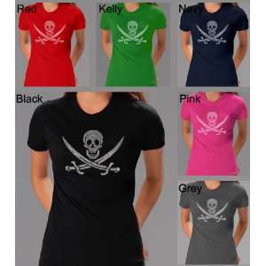  Womens Kelly Green Pirate Shirt Medium   Created using a 