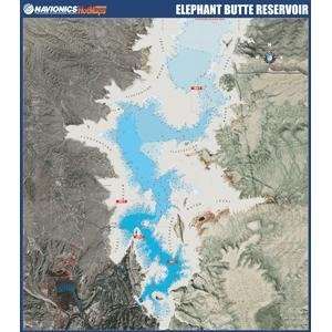  Navionics Paper Map Elephant Butte Lake New Mexico GPS 