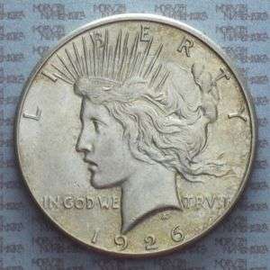 MORUZZI One Dollar Peace Silver 1926 San Francisco EF+  