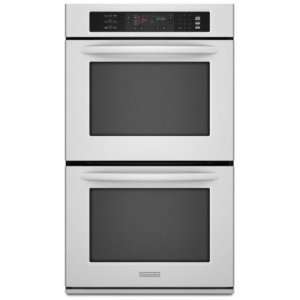 KitchenAid KEBS277SWH 27in Double Wall Oven   White  