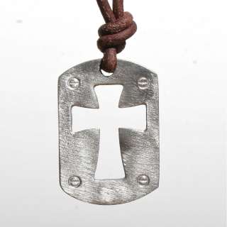   returns contact us pewter dog tag cross pendant surfer necklace this